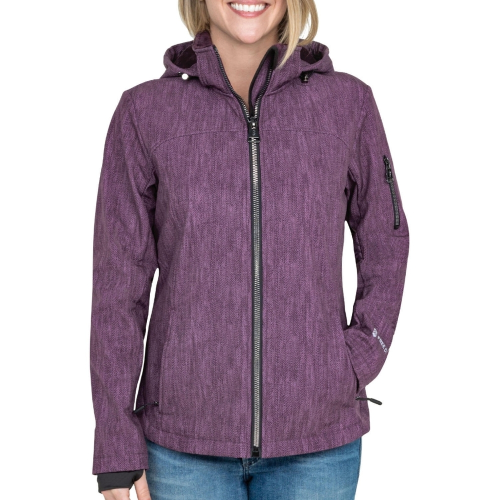 NWT Free Country $100 Women's Super Softshell Jacket WITH THUMBHOLES - Picture 3 of 13
